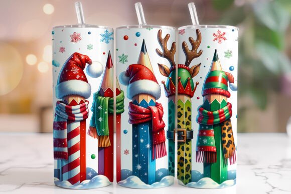 Download Christmas Pencil Tumbler Wrap PNG - Tumbler wrap png Collection