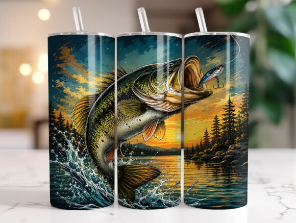 Download Largemouth Bass Fishing Tumbler Wrap PNG - Tumbler wrap png Collection