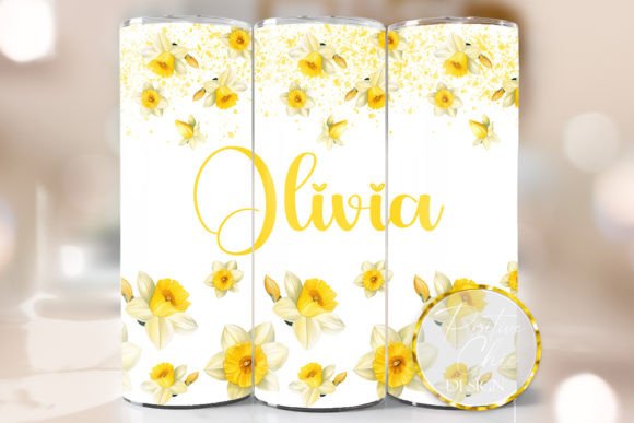 Download Daffodils Personalized Tumbler Wrap PNG - Tumbler wrap png Collection