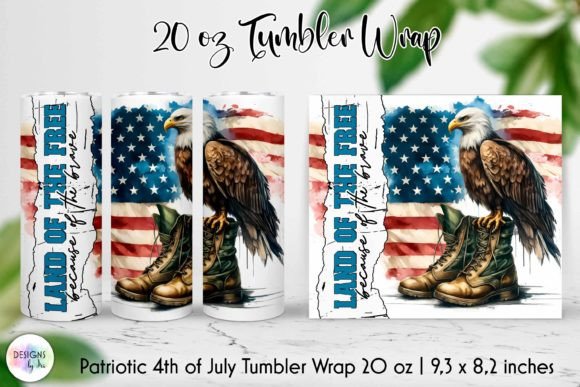 Download Land of the Free Patriotic Tumbler Wrap - Premium Resources