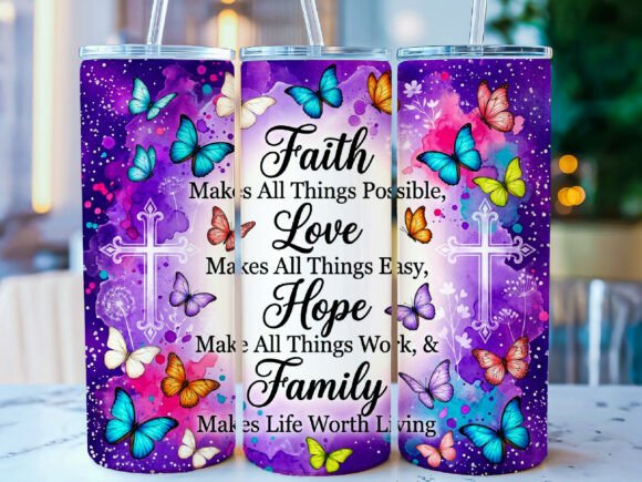 Download Faith Hope 20oz Skinny Tumbler Wrap - Skinny tumbler wrap Collection