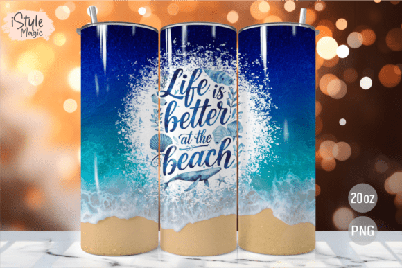 Download Beach Summer 20oz Tumbler Wrap PNG - Tumbler wrap png Collection