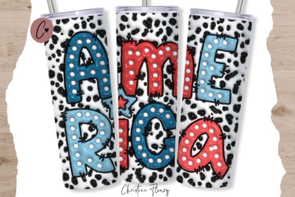 Download 3D Inflated America Tumbler Wrap PNG - Tumbler wrap png Collection