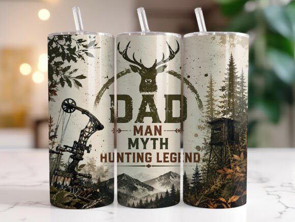 Download Camo Hunting Dad Skinny Tumbler Wrap - Skinny tumbler wrap Collection