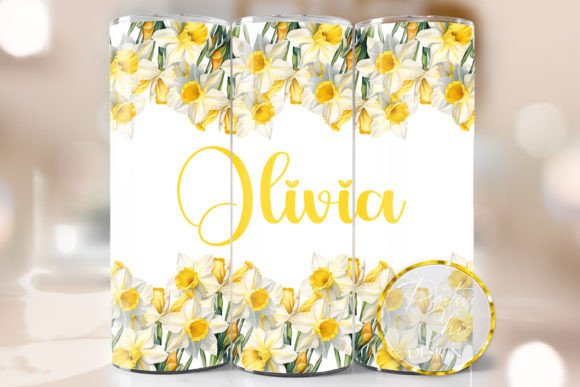 Download Daffodils Personalized Tumbler Wrap PNG - Tumbler wrap png Collection