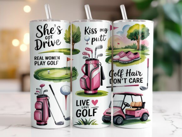 Download Funny Women Golf Skinny Tumbler Wrap - Skinny tumbler wrap Collection