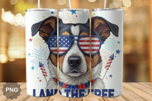 Download Land of the Free Dog Tumbler Wrap PNG - Premium Bundle