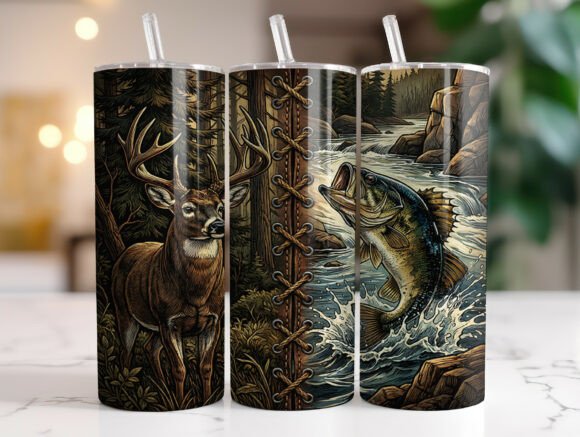 Download Fishing Hunting 20oz Skinny Tumbler Wrap - Skinny tumbler wrap Collection