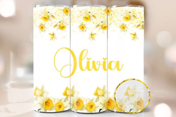 Download Daffodils Personalized Tumbler Wrap PNG - Tumbler wrap png Collection